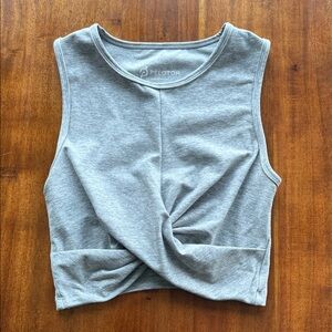 Beyond Yoga + Peloton Light Gray Crop Top
